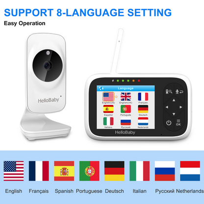 HB2036 3.2” Video Baby Monitor