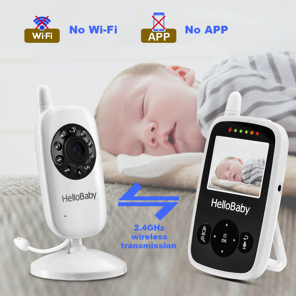 HelloBaby Monitor HB24 | Wireless Video Baby Monitor with Camera