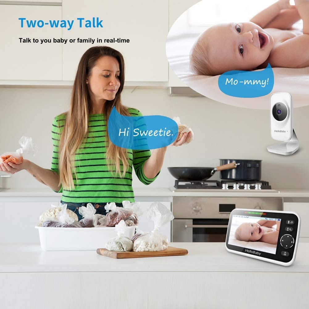 hellobaby best baby monitor - HelloBaby monitor HB50 | Video Baby Monitor with Camera and Audio  