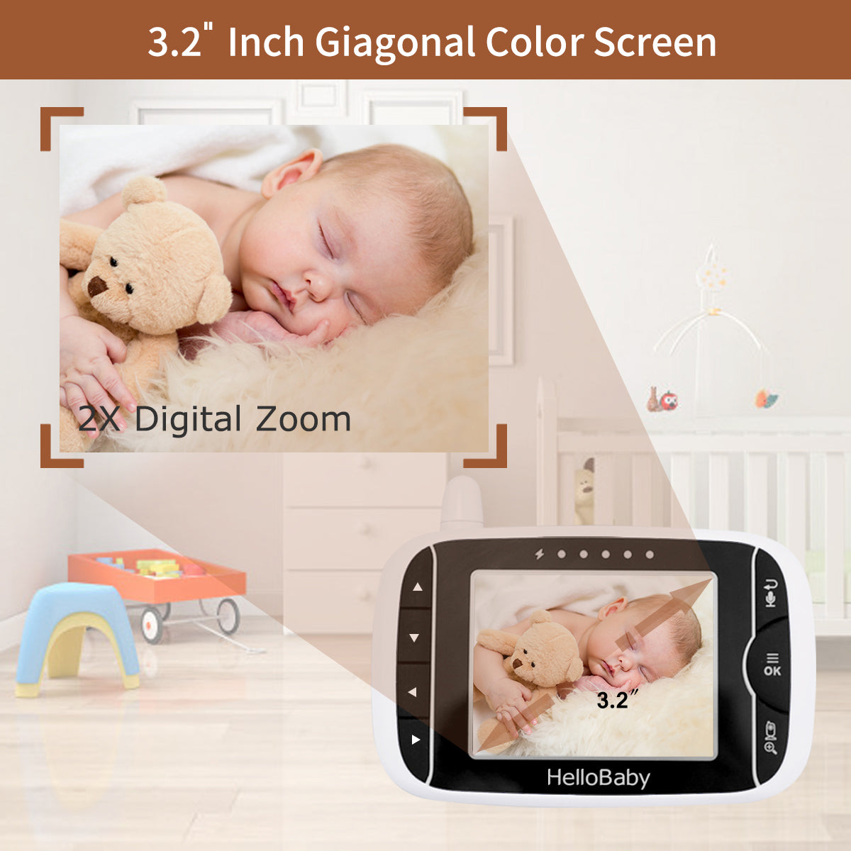 hellobaby best baby monitor - HelloBaby monitor HB65 | Video Baby Monitor with Camera | Hellobaby  