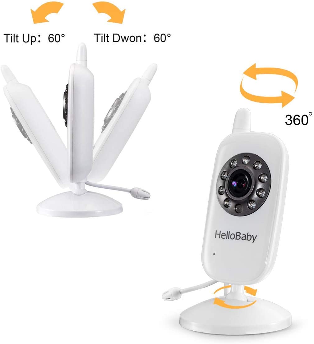 hellobaby best baby monitor - HelloBaby Monitor HB24 | Wireless Video Baby Monitor with Camera  