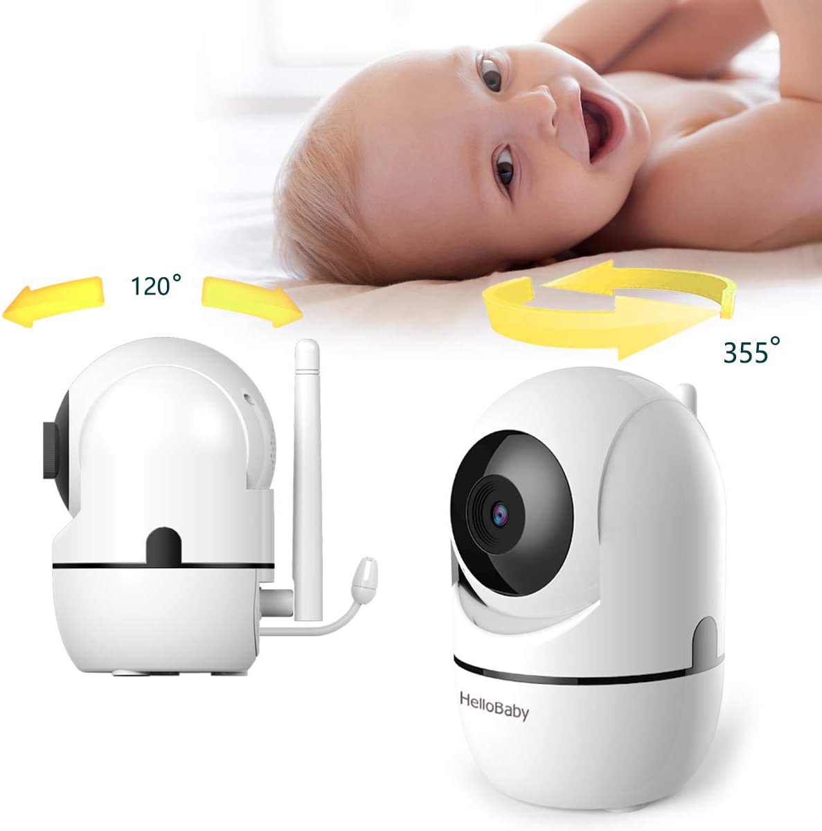 Supporto Flessibile Per Baby Monitor HelloBaby HB50 – Braccio Regolabile In Silicone – Fissaggio Senza Viti