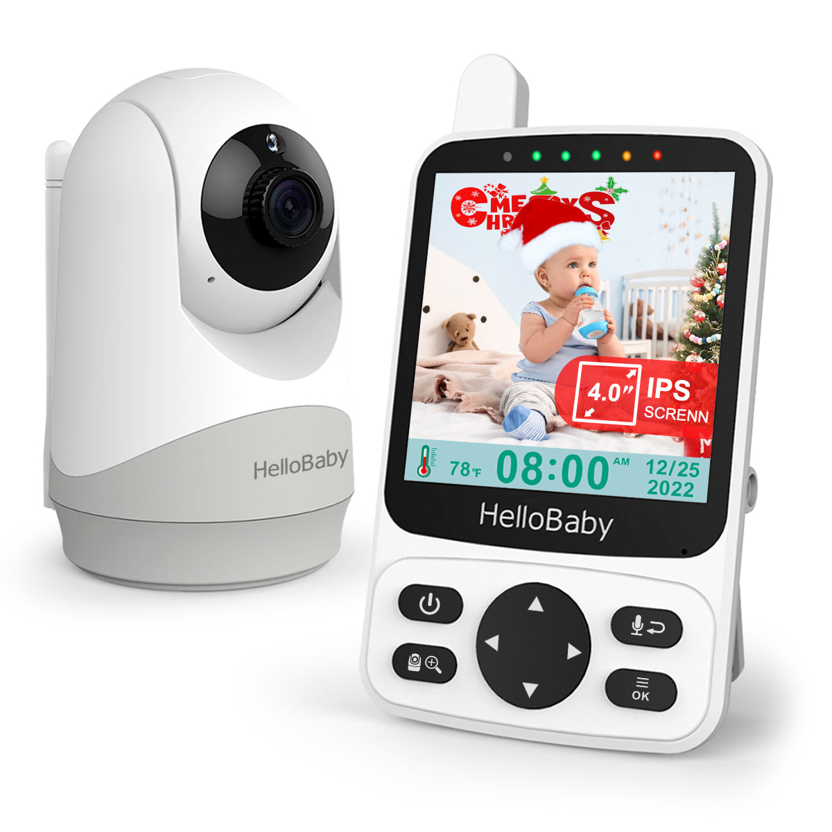 hellobaby best baby monitor - HelloBaby Monitor with 13Hour Battery Life and 4" IPS Screen, No WiFi, Video Baby Monitor with Camera and Audio 1000ft Long Rang Auto Night Vision 2 Way Audio Temperature VOX Mode for Baby Pet Eldly  