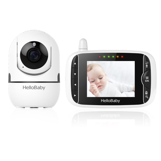 HelloBaby Baby Monitor with Camera and Audio, 3.2 IPS Color Display Baby  Monitor, Fully Remote Pan Tilt Zoom, Infrared Night Vision,1000ft Range,  Wall Mounted, 2-Way Talk, Baby Camera Monitor No WiFi 