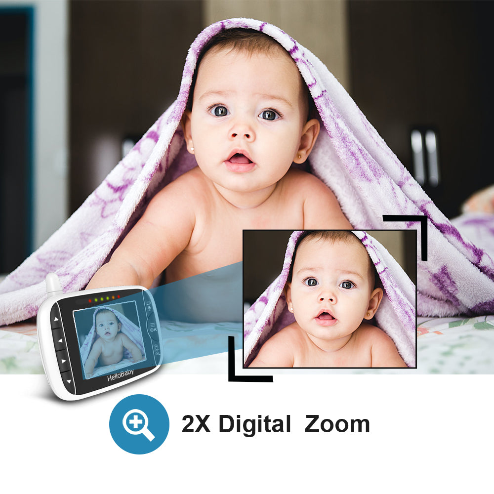 Hello Baby HB32 Moniteur Vidéo sans Fil avec Appareil Photo Numérique,  Surveillance de la Température de Vision Nocturne et Système de  Communication Bidirectionnelle (Blanc) (HB32), 720p : : Bébé et  Puériculture